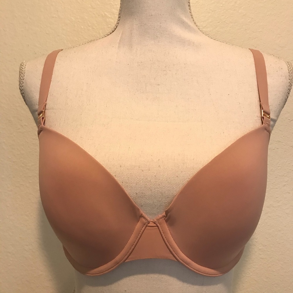 Dorina Beige Underwire Bra with Lace and Gold-tone hardware